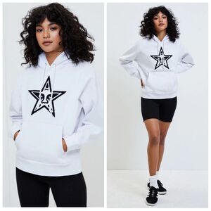 NWT|OBEY Starface White Pullover Drawstring Hoodie, XS